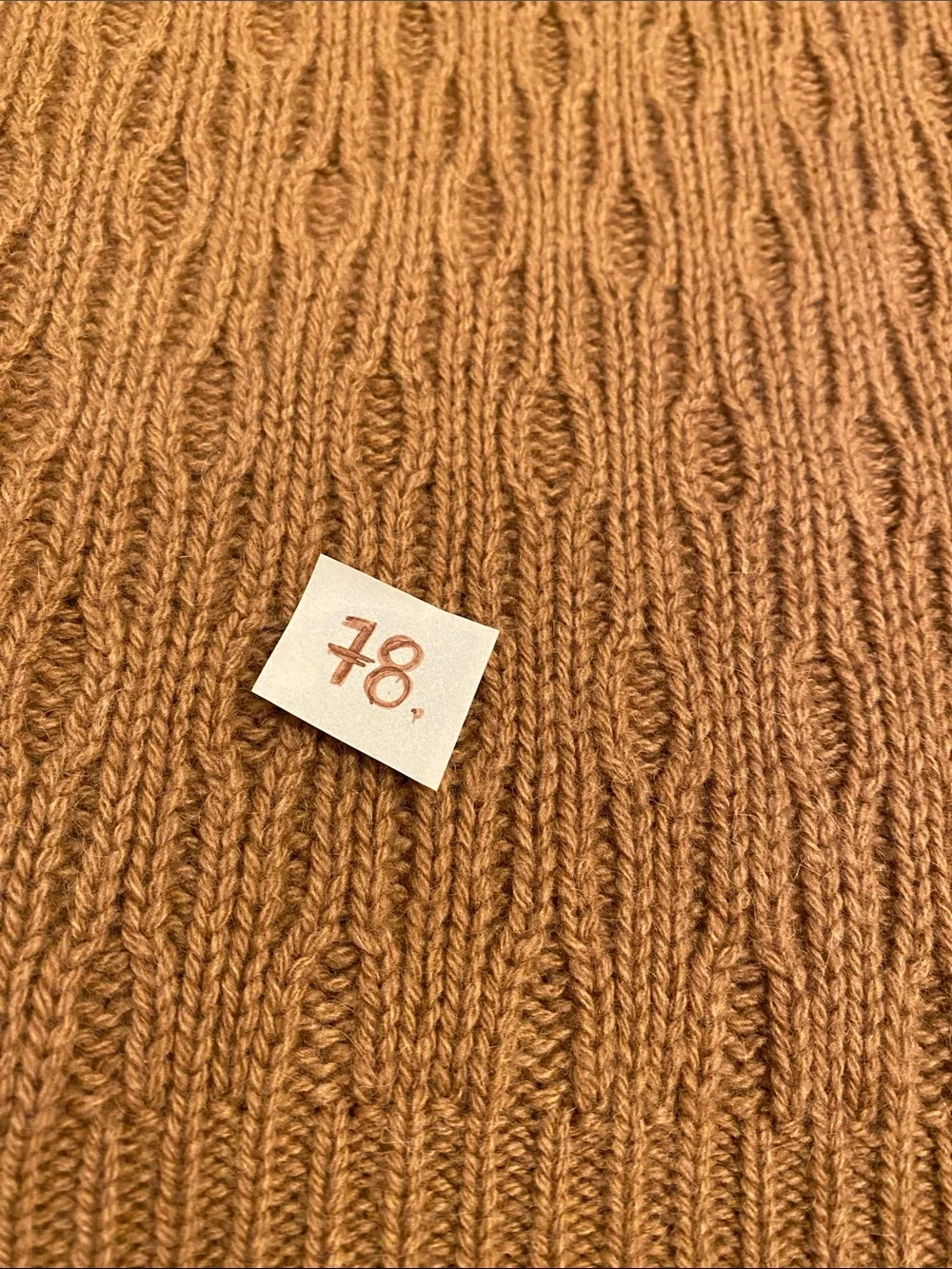 Zanone Alpaca Virgine Wool Men's Cable Crewneck Sweater - Brown. Size 52